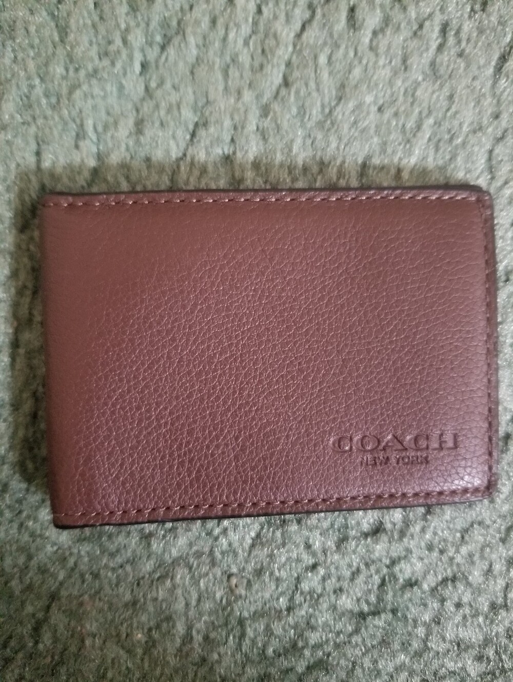 Coach Brown ID License Credit Card Compact Wallet